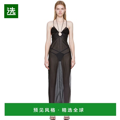 1h可退 香港直邮Nensi Dojaka 女士 黑色 Keyhole Pleated 连衣裙