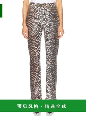 1h可退 香港直邮GANNI 甘尼 女士 Carri 箔片印花链条裤子 J1608