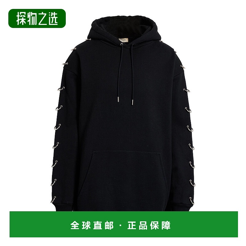 香港直邮Celine 思琳 男士 连帽运动衫 black黑色 舒适时尚