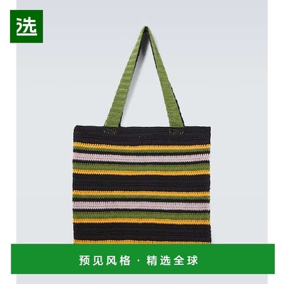 1h可退 香港直邮Bode 男士 Harbor 条纹针织棉手提包 colorful花
