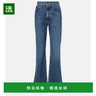1h可退 香港直邮AGOLDE 女士 Leena 中腰直筒牛仔裤 blue蓝色 舒