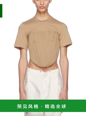 香港直邮Dion Lee 紧身胸衣 T 恤 C3097R23KHAKI