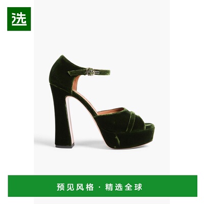 1h可退 香港直邮Malone Souliers 女士 Yuri 天鹅绒防水台凉鞋 YU