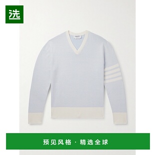 1h可退 香港直邮Thom Browne 汤姆·布朗 男士 条纹亚麻棉混纺毛