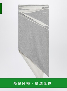 1h可退 香港直邮The Attico 女士 不对称灰色混杂棉质半身裙 251W