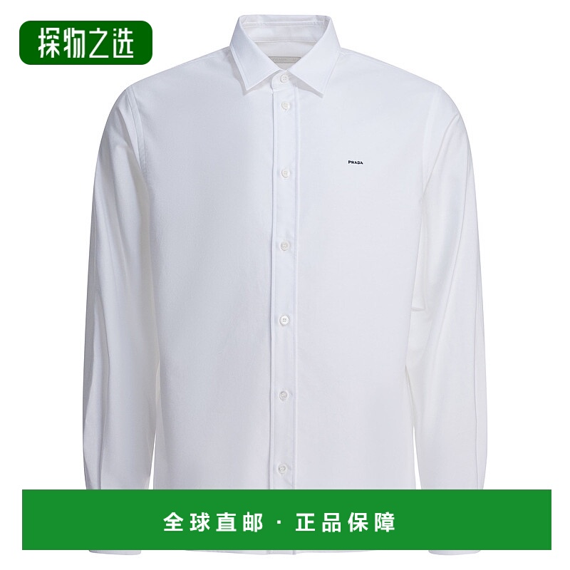 香港直邮Prada 普拉达 男士 徽标衬衫 UCN6111833F000