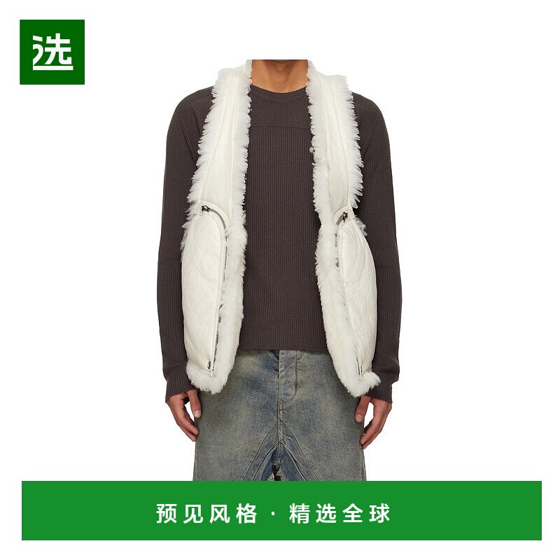 1h可退 香港直邮Rick Owens Concordians Bauhaus 毛皮马甲 RU02E