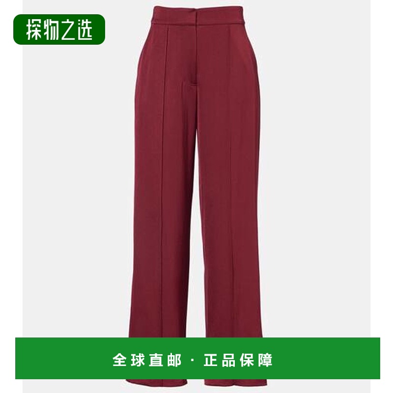 香港直邮Simkhai 女士 Kyra 缎面阔腿裤 red红色 舒适时尚