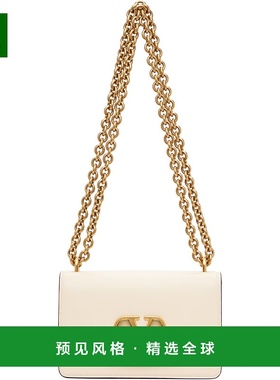 1h可退 香港直邮Valentino 华伦天奴 女士 米色 Shiny Calfskin V