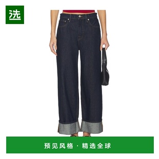 1h可退 香港直邮GOOD AMERICAN 女士 Good 标准版宽松翻边牛仔裤