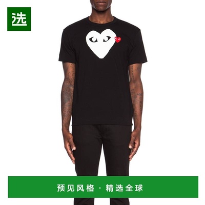 1h可退 香港直邮comme des garcons play 男士 红色徽标棉质T恤 A