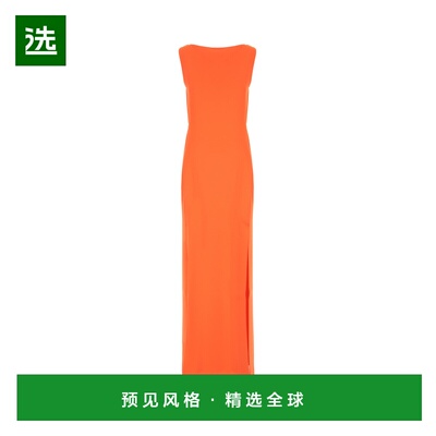 香港直邮MAX MARA 女士连衣裙 CRESO009 SS2025 橙色 Coral triac