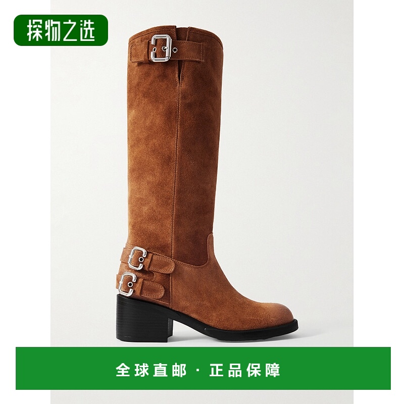 香港直邮Chloe 蔻依 女士 搭扣绒面革靴子 CH25W12EPX201