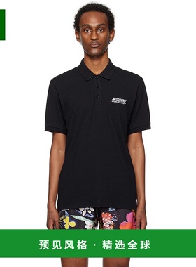 1h可退 香港直邮Moschino 莫斯奇诺 男士 黑色刺绣 Polo 衫 16092