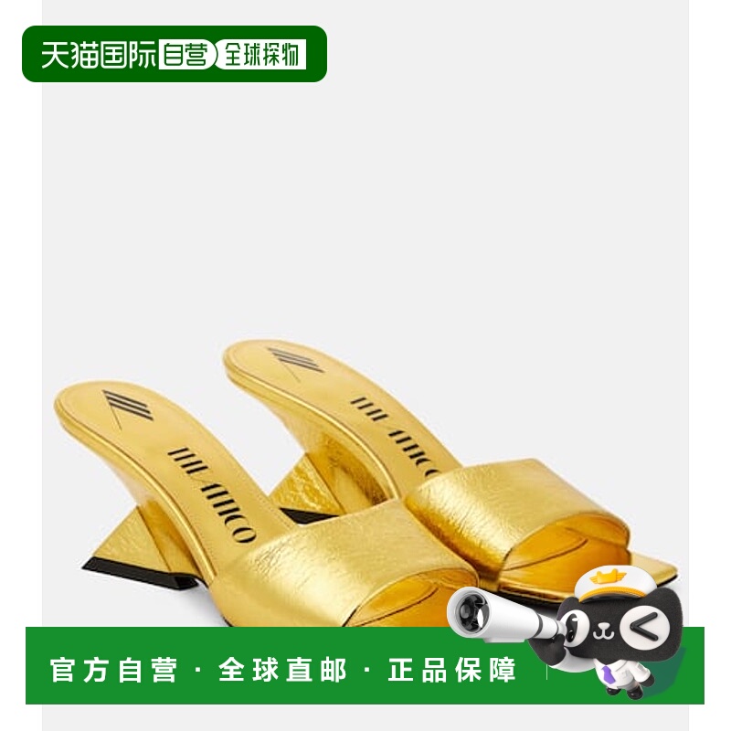 1h可退 香港直邮The Attico 女士 Cheope 层叠皮质凉拖 metal金属