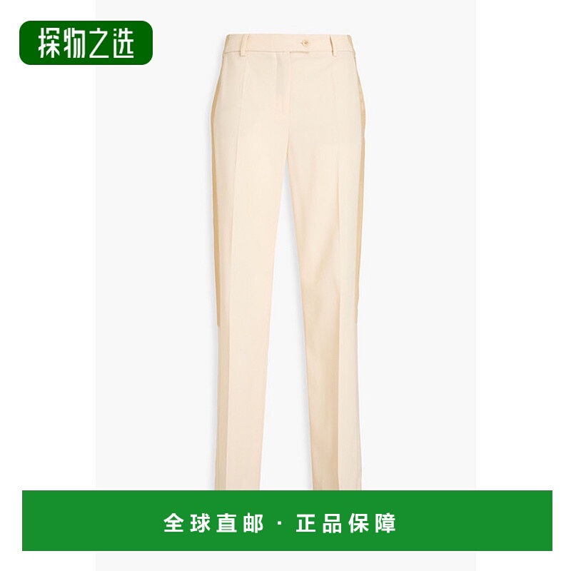 香港直邮Moschino 莫斯奇诺 女士 de poudre 粒纹羊毛直筒裤 A031