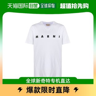 徽标T恤S23843HU 香港直邮香港直发MARNI玛尼男士 白色棉质圆领短袖