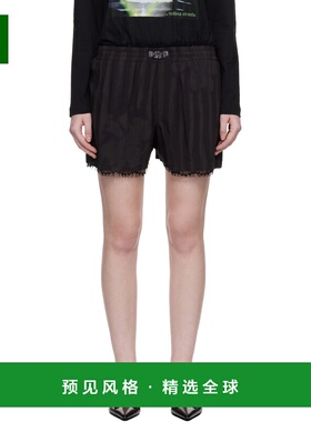 1h可退 香港直邮Collina Strada 女士 黑色 Wavy Flower Stripe M