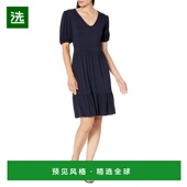 美国直邮 Karen Kane 1h可退 泡泡袖 层叠连衣裙