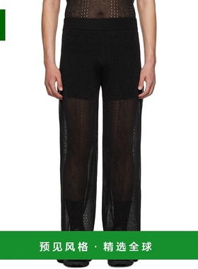 1h可退 香港直邮Marine Serre 男士 黑色长裤 UPA040CKNI0515