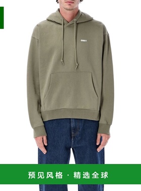1h可退 香港直邮Obey 男士 世界烈焰连帽衫 112844236 green绿色