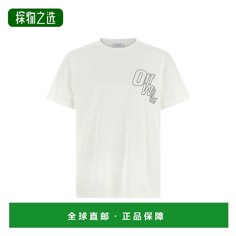 香港直邮off-white 男士 'Outline Slim' 箭号T恤 OMAA027F25JER0