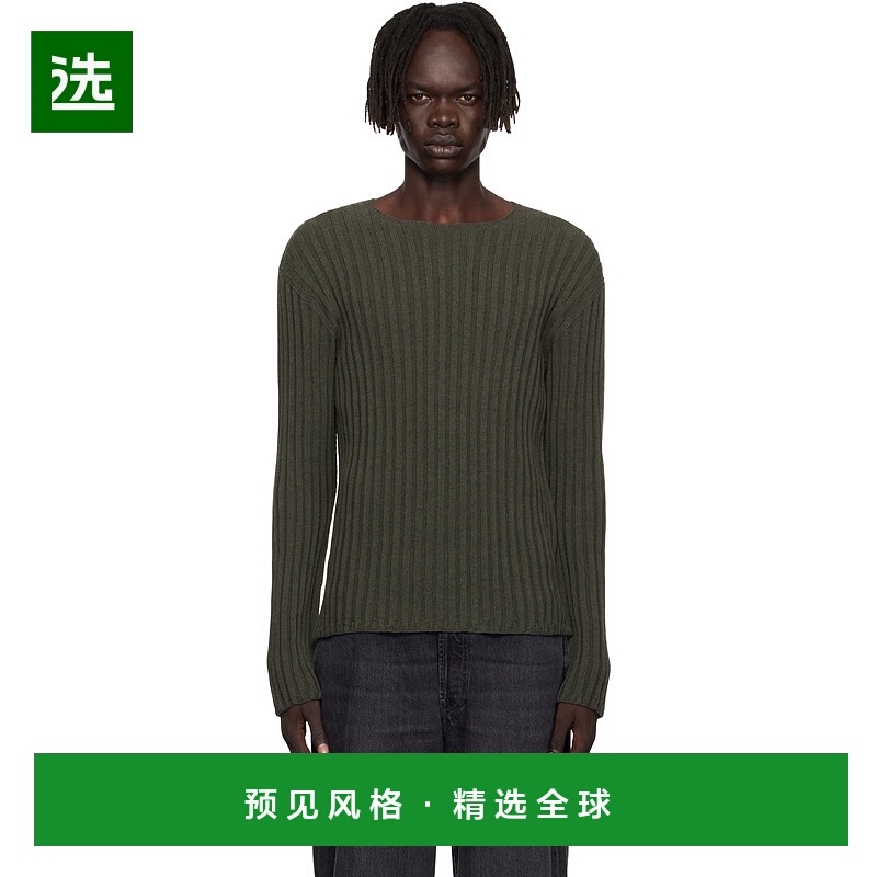 1h可退 香港直邮Acne Studios 艾克妮 男士 绿色针织衫 C60098