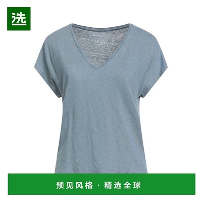 1h可退 香港直邮Majestic Filatures 女士 基础款T恤 blue蓝色 舒