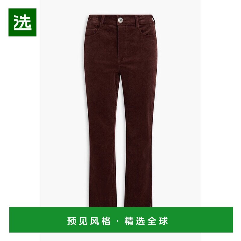 1h可退 香港直邮Staud 女士 Chisel 棉混纺灯芯绒锥形长裤 565625