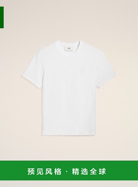 欧洲直邮AMI 白色棉质Friend of the HeartT恤