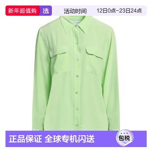 1h可退 香港直邮EQUIPMENT 女士 Blouses 真丝衬衫 green绿色 舒