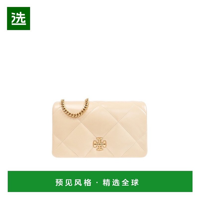 香港直邮Tory Burch 钻石格纹链条钱包 158624汤丽柏琦拉链
