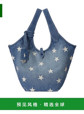 1h可退 香港直邮Ralph Lauren 星星图案托特包 428P01451手提包