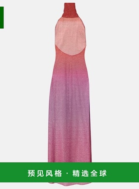 1h可退 香港直邮oseree 女士 Lumière 金银锦缎长款连衣裙