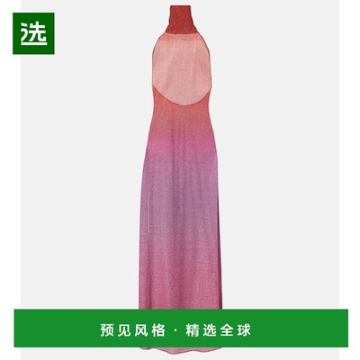 1h可退 香港直邮oseree 女士 Lumière 金银锦缎长款连衣裙