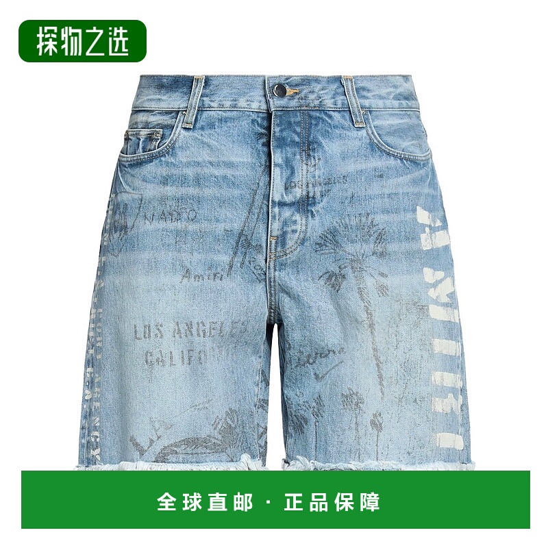 香港直邮AMIRI 男士 牛仔短裤 blue蓝色 舒适时尚