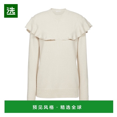 香港直邮Chloe 荷叶边羊绒针织套衫 CHC22AMP06500