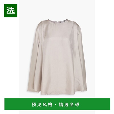 1h可退 香港直邮LOULOU STUDIO 女士 Adalyn 褶裥斜纹丝绸上衣 AD