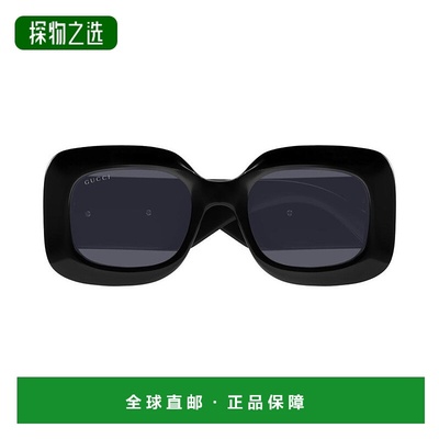 1h可退 香港直邮Gucci 古驰 女士 黑色 Rectangular Squared Fram