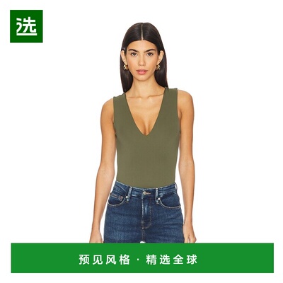 1h可退 香港直邮GOOD AMERICAN 女士 Sculpting 深V领坦克上衣 GB