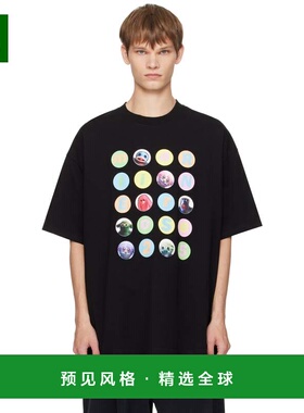 1h可退 香港直邮Martine Rose 男士 黑色 Oversized T 恤 621JE0