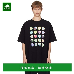 1h可退 香港直邮Martine Rose 男士 黑色 Oversized T 恤 621JE0