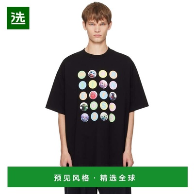 1h可退 香港直邮Martine Rose 男士 黑色 Oversized T 恤 621JE0