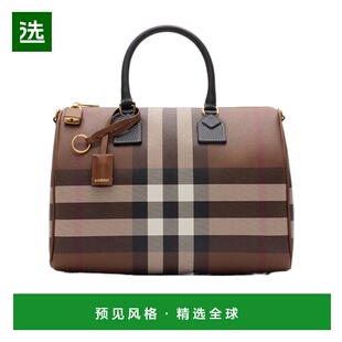 香港直邮Burberry 中号格纹保龄球包 81122251单肩包手提包