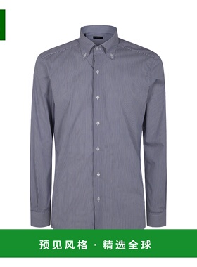香港直邮FAY 男士衬衫 NCMA150258SXAIU806 SS2025 灰色 长袖衬衫