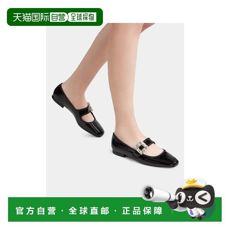 香港直邮Roger Vivier罗杰.维维亚女士芭蕾鞋黑色Strass Buckle