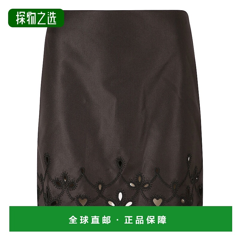 香港直邮Chloe A 字形迷你裙 C24UJU12064真丝羊毛