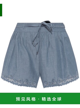 香港直邮ULLA JOHNSON 女士短裤 PF250412CHAMBRAY AW2025