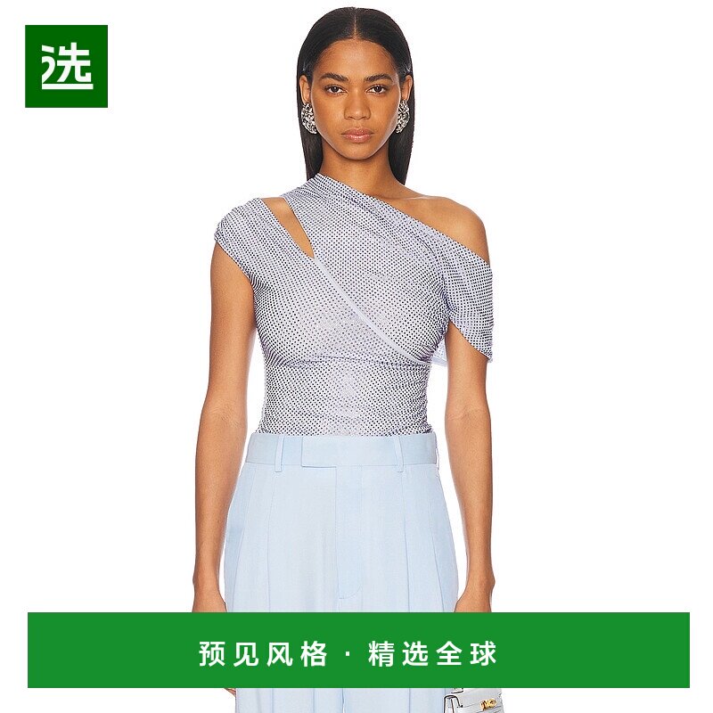 1h可退 香港直邮Self-Portrait 女士 人造钻石上衣 SS25169TBL