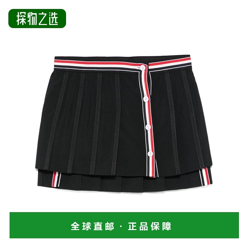 香港直邮Thom Browne 条纹半身裙 FGCA27A02872羊毛